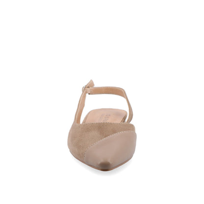 Journee DAPHNNE BALLET FLATS IN TWEED FABRIC - Taupe