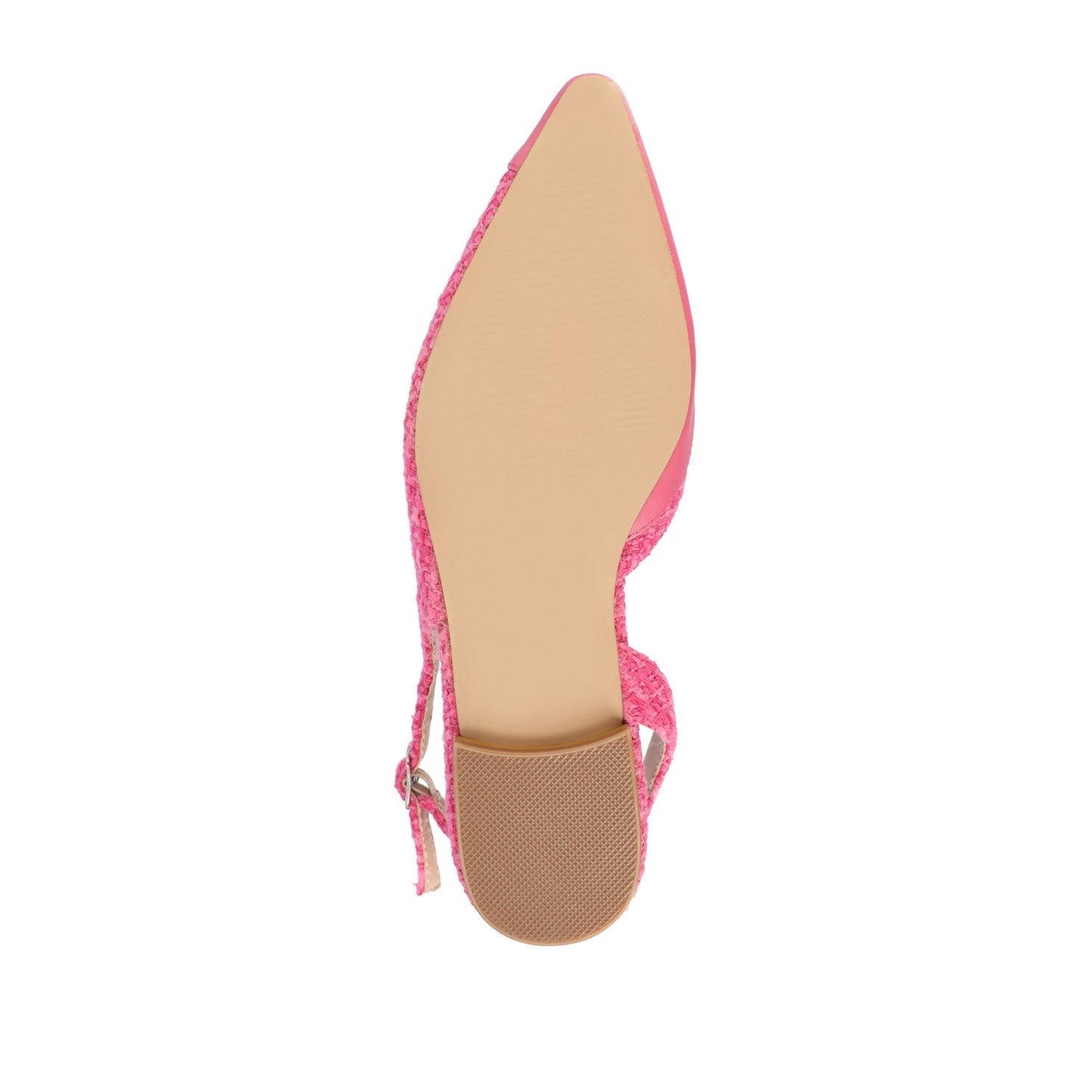 Journee DAPHNNE BALLET FLATS IN TWEED FABRIC - Magenta Tweed