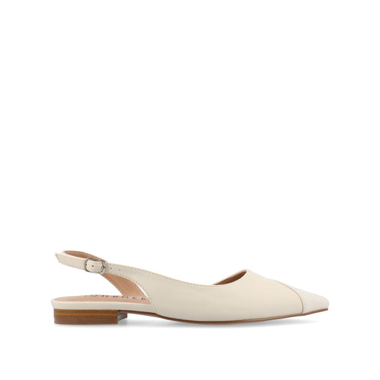 Journee DAPHNNE BALLET FLATS IN TWEED FABRIC - Ivory