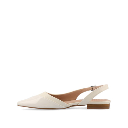 Journee DAPHNNE BALLET FLATS IN TWEED FABRIC - Ivory