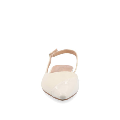 Journee DAPHNNE BALLET FLATS IN TWEED FABRIC - Ivory