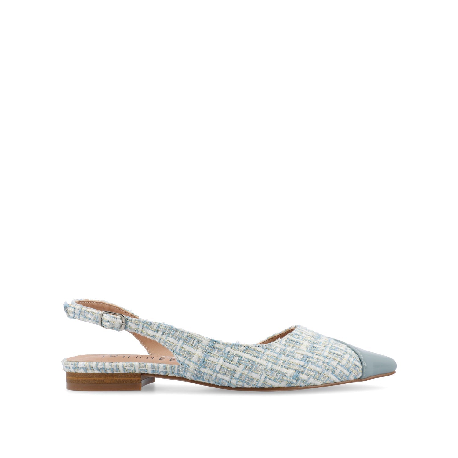 Journee DAPHNNE BALLET FLATS IN TWEED FABRIC - Blue Tweed