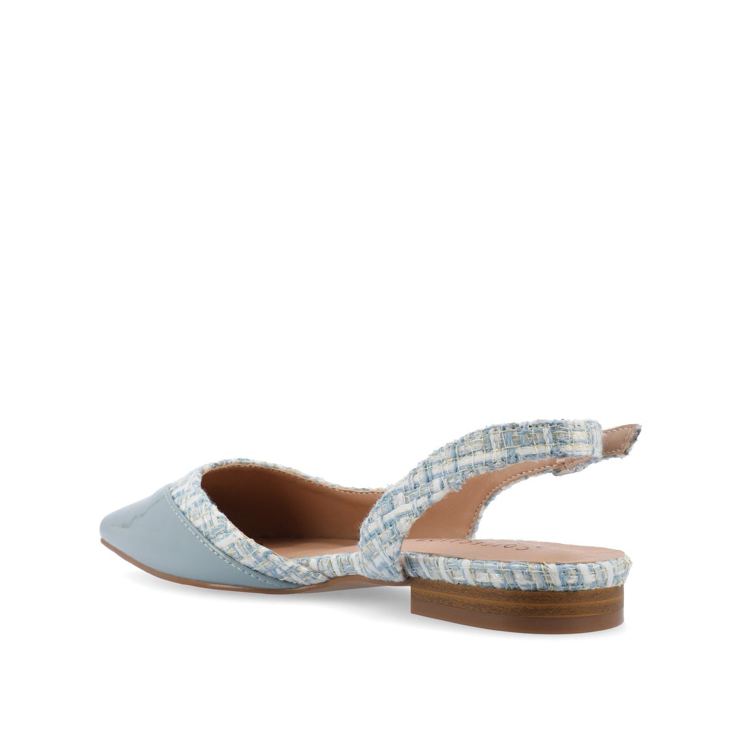 Journee DAPHNNE BALLET FLATS IN TWEED FABRIC - Blue Tweed
