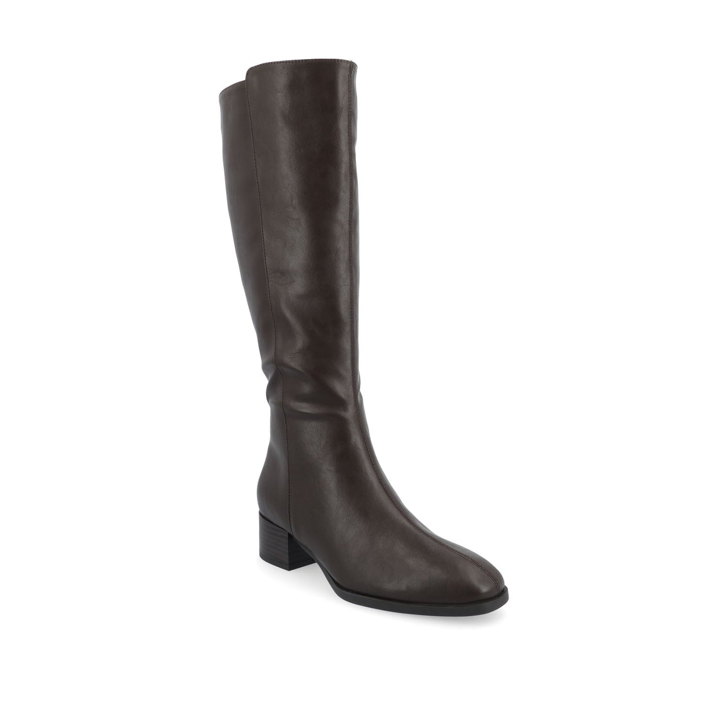 Journee DEVRI KNEE HIGH BOOTS IN VEGAN LEATHER - Brown