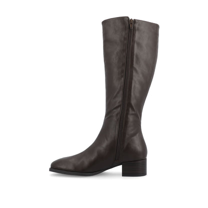 Journee DEVRI KNEE HIGH BOOTS IN VEGAN LEATHER - Brown