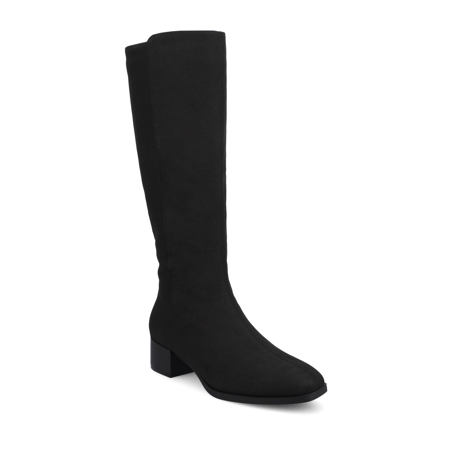 Journee DEVRI KNEE HIGH BOOTS IN VEGAN LEATHER - Black Faux Suede