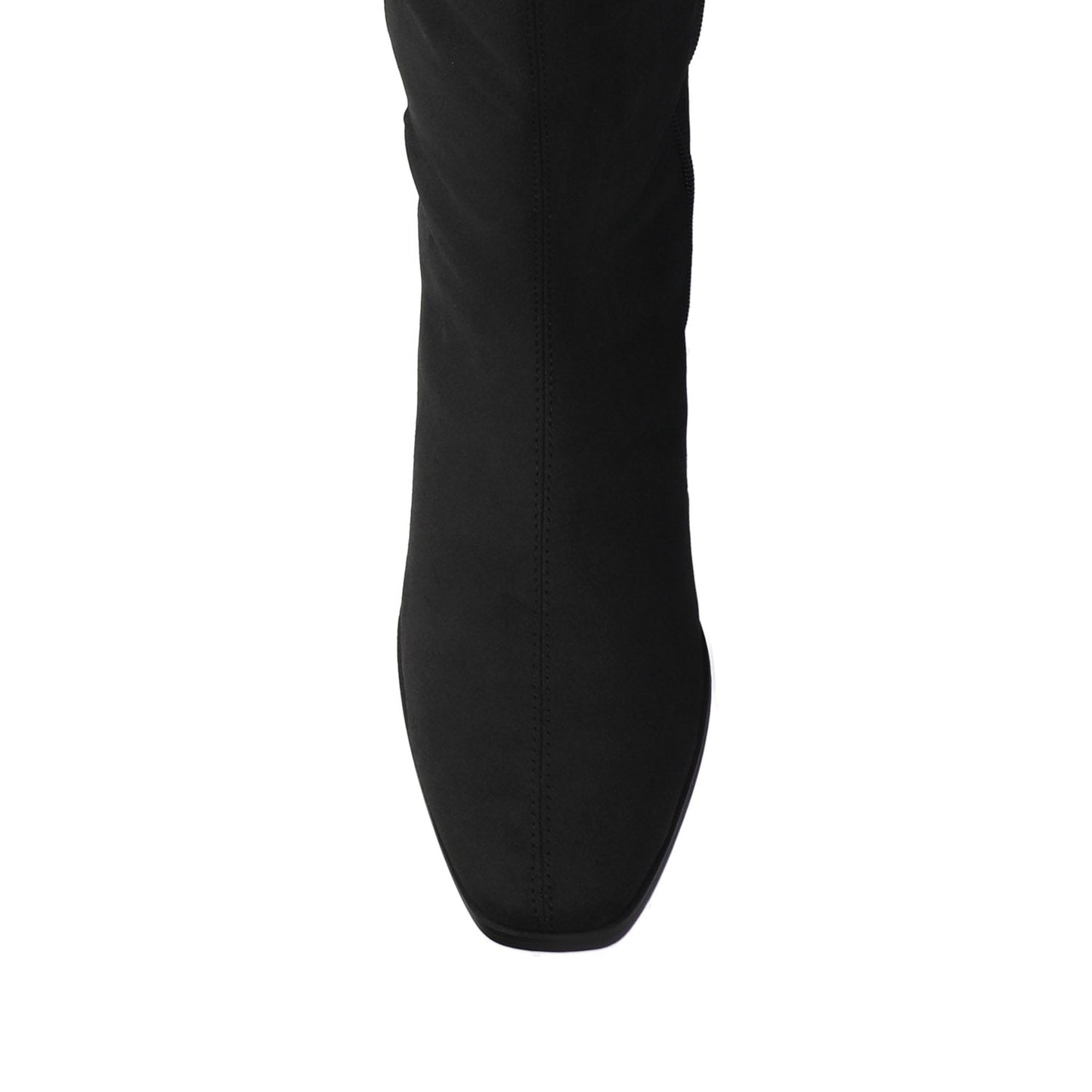 Journee DEVRI KNEE HIGH BOOTS IN VEGAN LEATHER - Black Faux Suede