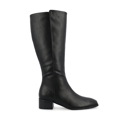 Journee DEVRI KNEE HIGH BOOTS IN VEGAN LEATHER - Black