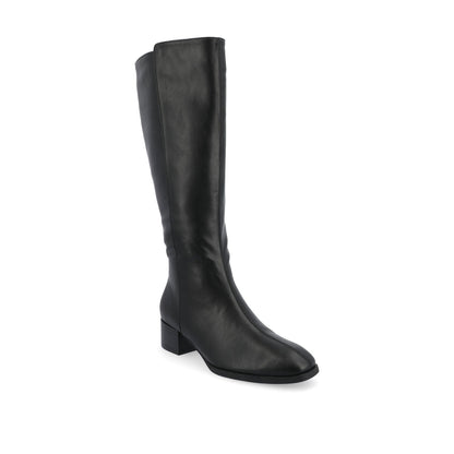 Journee DEVRI KNEE HIGH BOOTS IN VEGAN LEATHER - Black