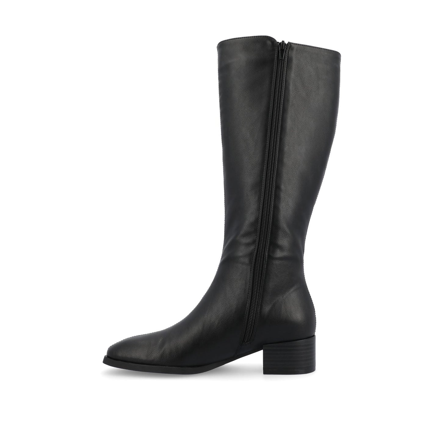 Journee DEVRI KNEE HIGH BOOTS IN VEGAN LEATHER - Black