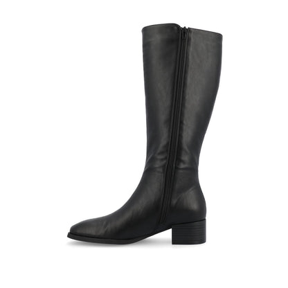 Journee DEVRI KNEE HIGH BOOTS IN VEGAN LEATHER - Black