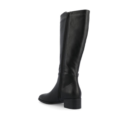 Journee DEVRI KNEE HIGH BOOTS IN VEGAN LEATHER - Black