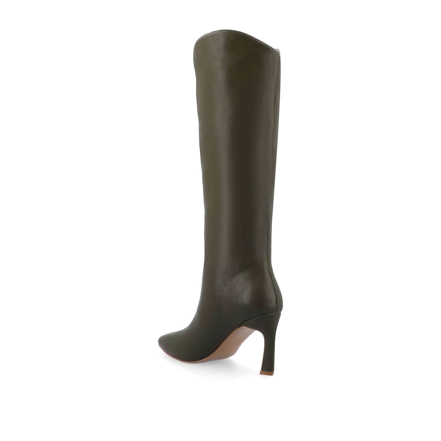 Journee REHELA KNEE HIGH BOOTS IN VEGAN LEATHER - Olive