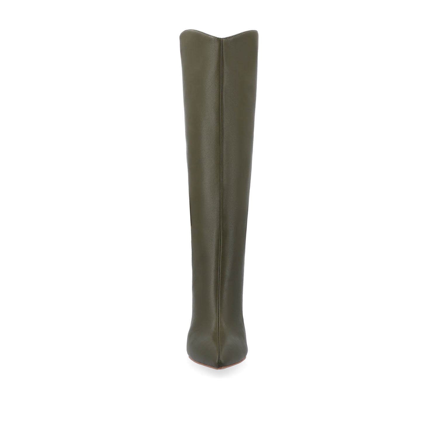 Journee REHELA KNEE HIGH BOOTS IN VEGAN LEATHER - Olive
