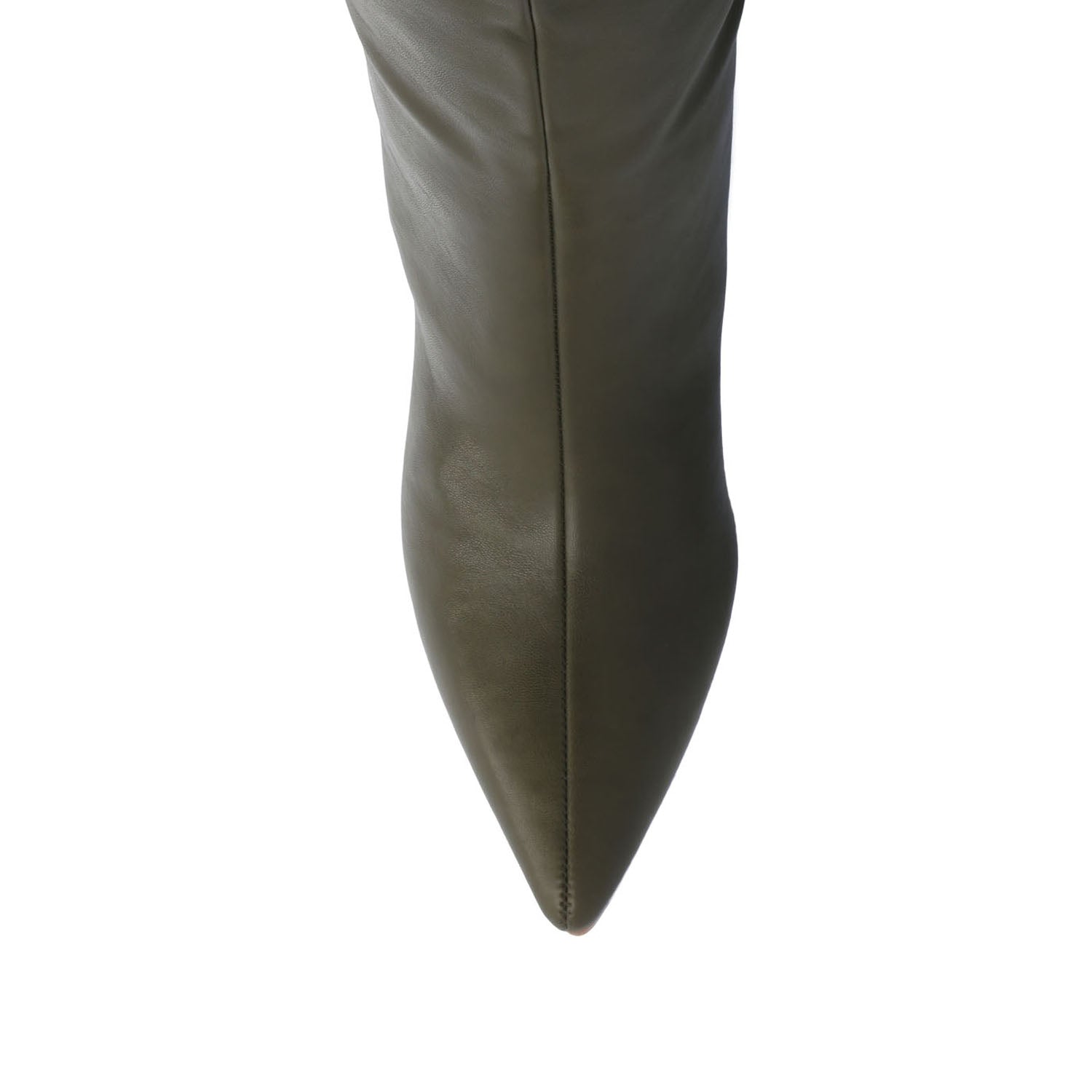 Journee REHELA KNEE HIGH BOOTS IN VEGAN LEATHER - Olive