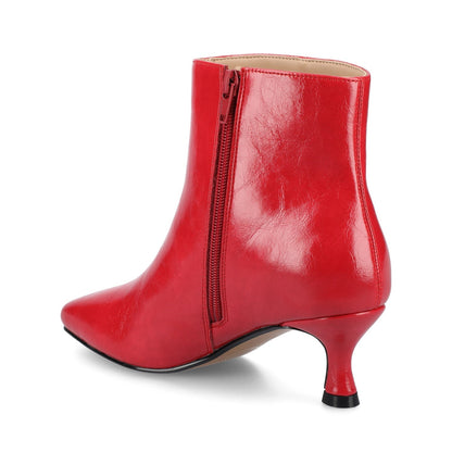 Journee KELSSA POINTED TOE BOOTIES IN WIDE - Red Patent