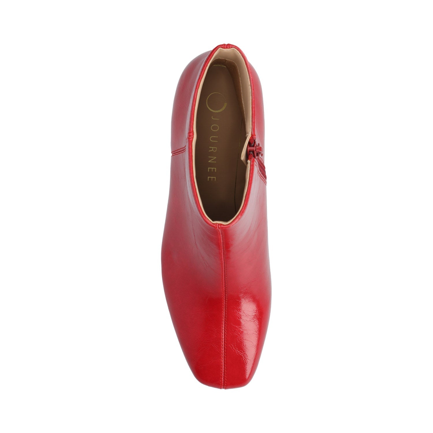 Journee KELSSA POINTED TOE BOOTIES IN WIDE - Red Patent