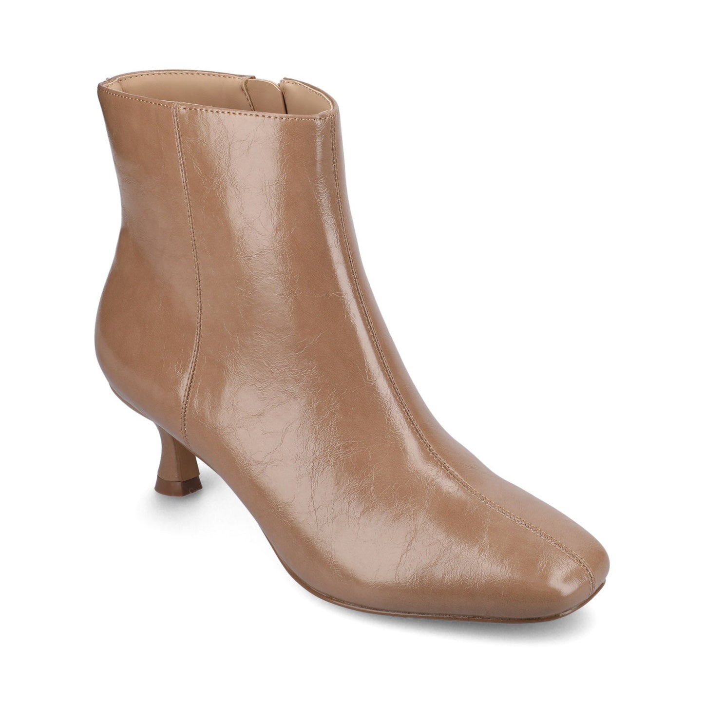Journee KELSSA POINTED TOE BOOTIES IN WIDE - Taupe Patent