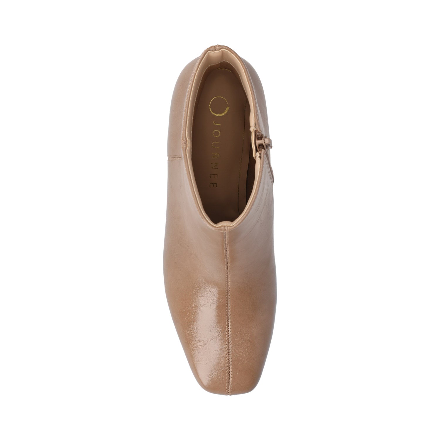 Journee KELSSA POINTED TOE BOOTIES IN WIDE - Taupe Patent