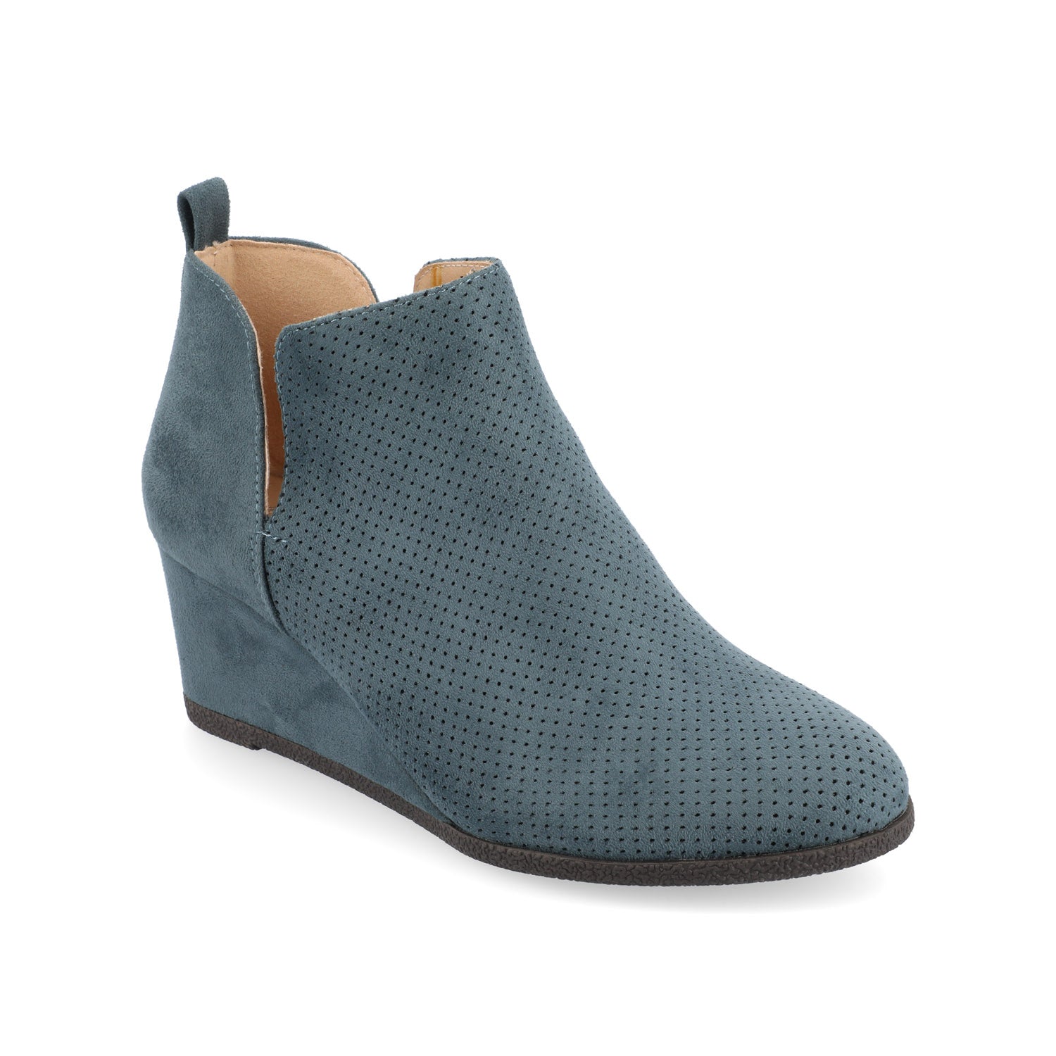 Journee MYLEE WEDGE HEELED BOOTIES IN WIDE - Blue