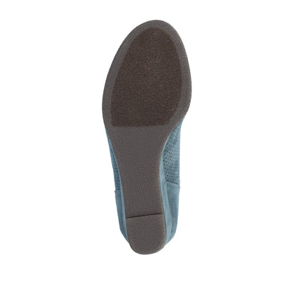 Journee MYLEE WEDGE HEELED BOOTIES IN WIDE - Blue