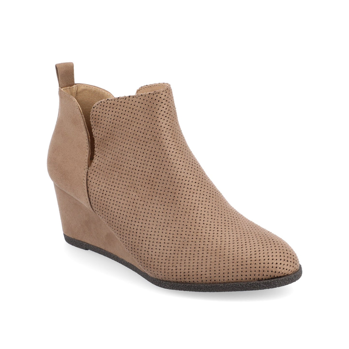 Journee MYLEE WEDGE HEELED BOOTIES IN WIDE - Taupe