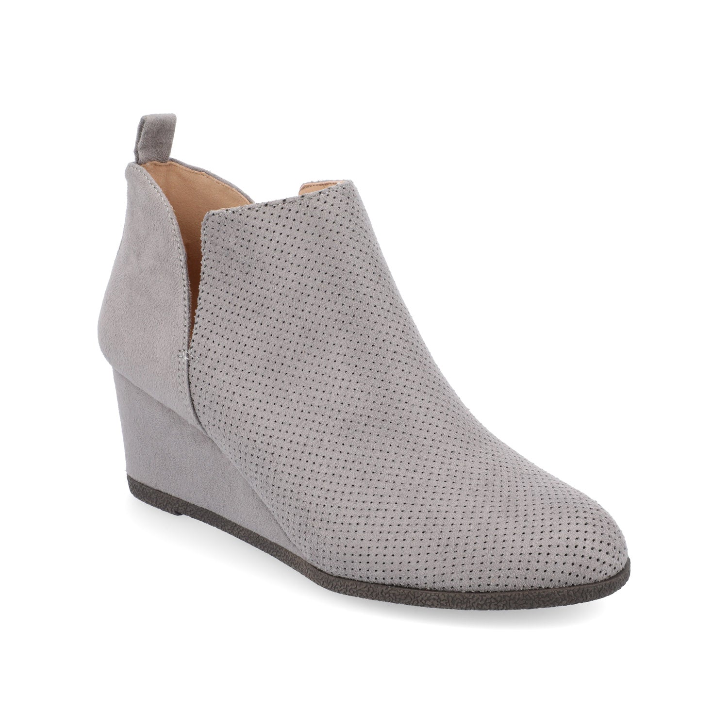 Journee MYLEE WEDGE HEELED BOOTIES IN WIDE - Grey