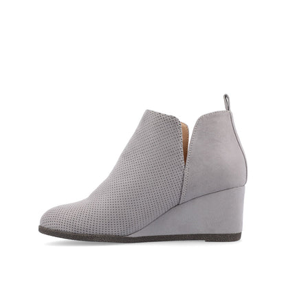 Journee MYLEE WEDGE HEELED BOOTIES IN WIDE - Grey