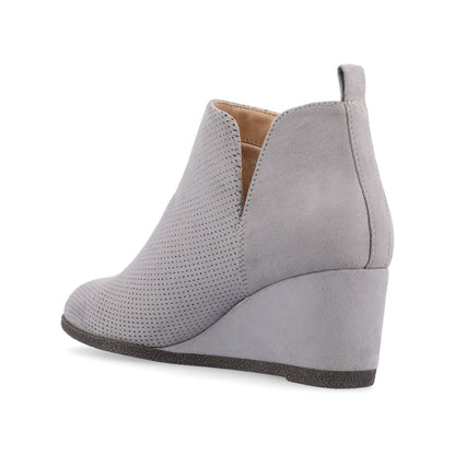 Journee MYLEE WEDGE HEELED BOOTIES IN WIDE - Grey
