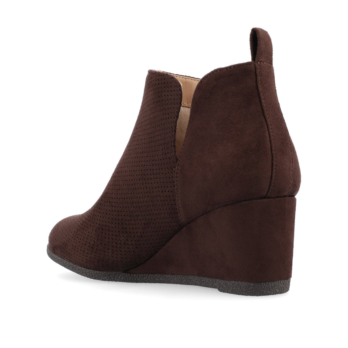 Journee MYLEE WEDGE HEELED BOOTIES IN WIDE - Brown
