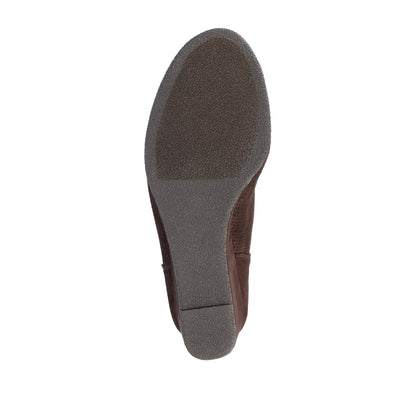Journee MYLEE WEDGE HEELED BOOTIES IN WIDE - Brown