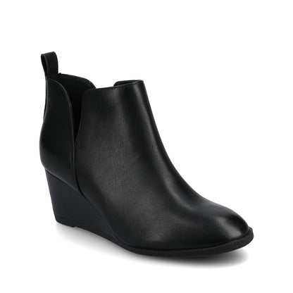 Journee MYLEE WEDGE HEELED BOOTIES IN WIDE - Black PU