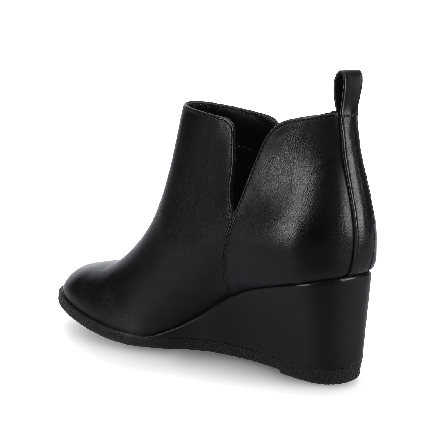 Journee MYLEE WEDGE HEELED BOOTIES IN WIDE - Black PU