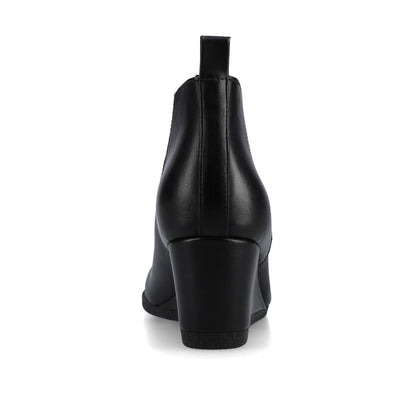 Journee MYLEE WEDGE HEELED BOOTIES IN WIDE - Black PU