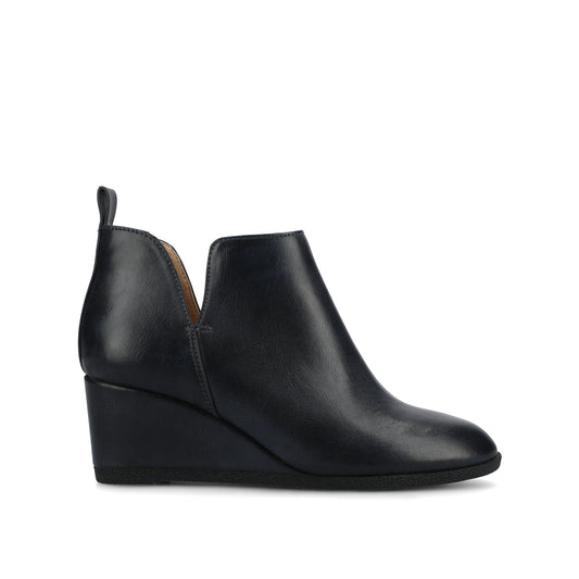 Journee MYLEE WEDGE HEELED BOOTIES IN WIDE - Navy