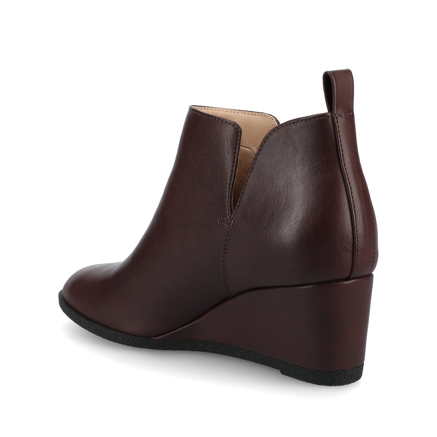 Journee MYLEE WEDGE HEELED BOOTIES IN WIDE - Oxblood