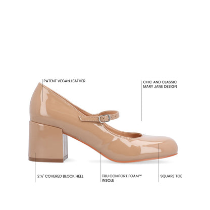 Journee OKENNA MARY JANE PUMP HEELS IN WIDE - Nude