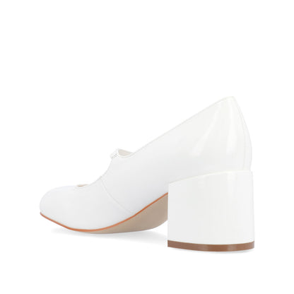 Journee OKENNA MARY JANE PUMP HEELS IN WIDE - White
