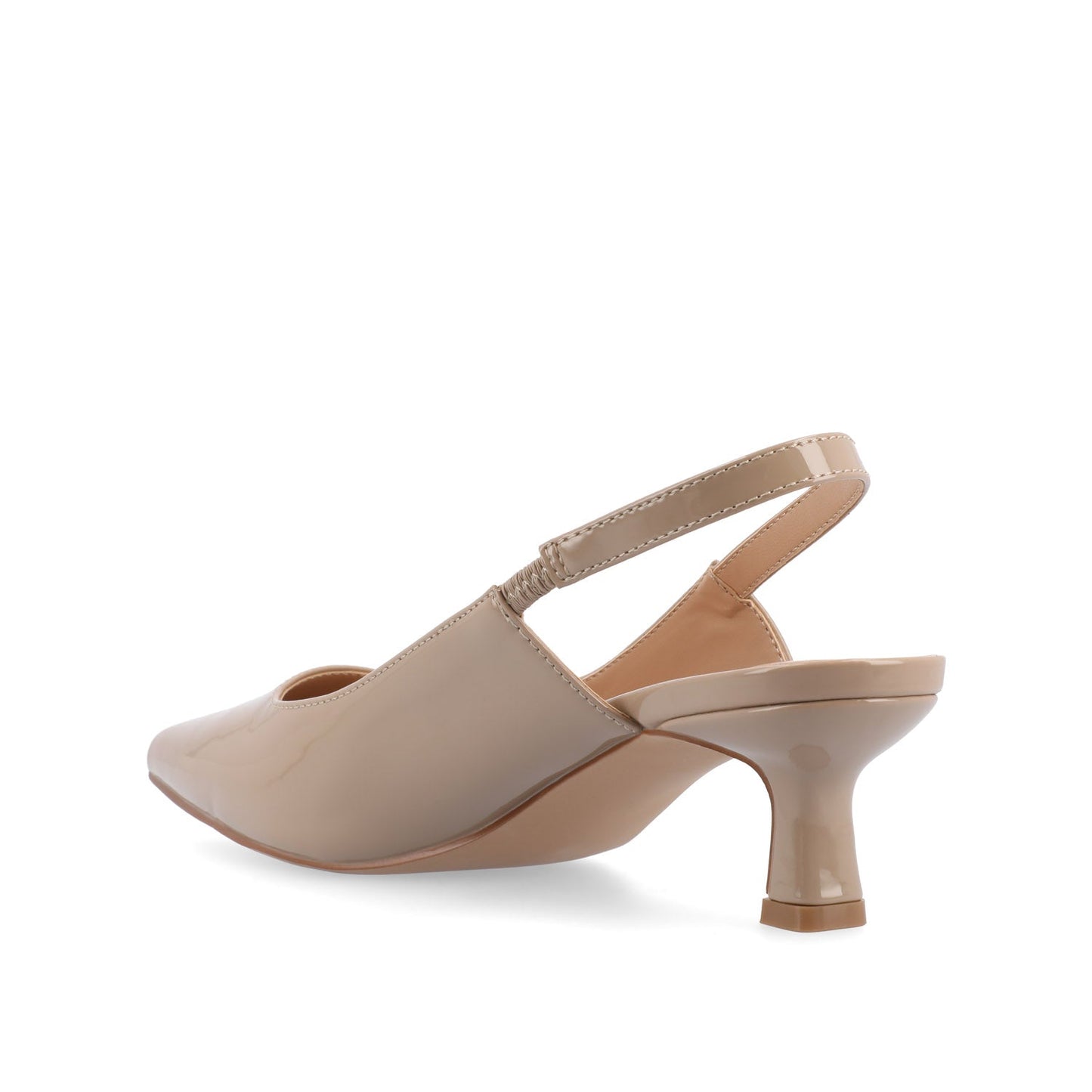 Journee PAULINA STATEMENT KITTEN HEELS IN WIDE - Patent Taupe