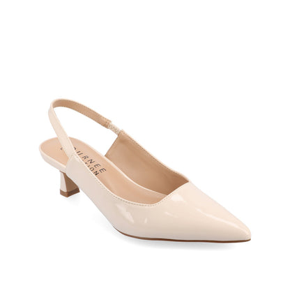 Journee PAULINA STATEMENT KITTEN HEELS IN WIDE - Patent Nude