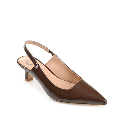 Journee PAULINA STATEMENT KITTEN HEELS IN WIDE - Patent Brown