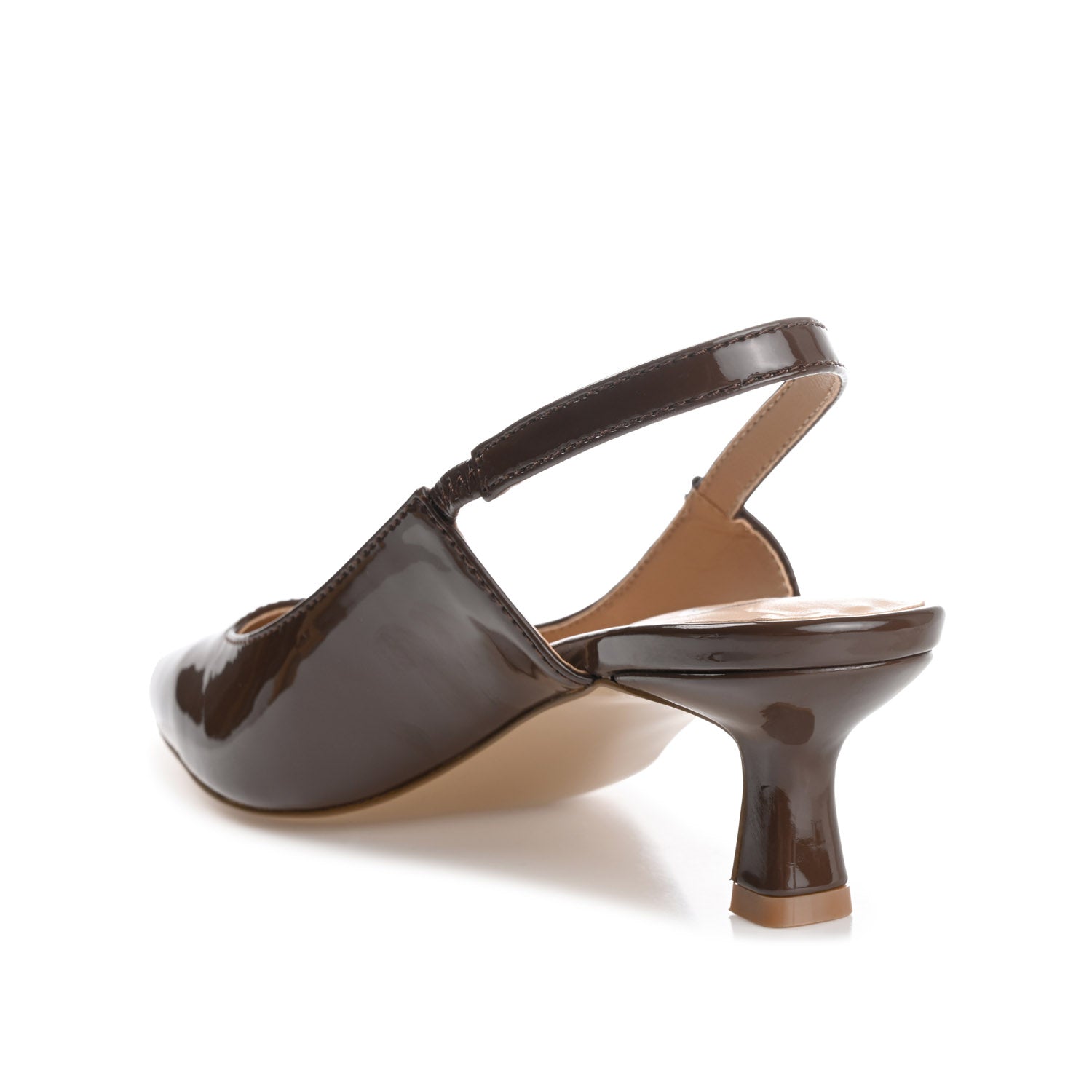 Journee PAULINA STATEMENT KITTEN HEELS IN WIDE - Patent Brown