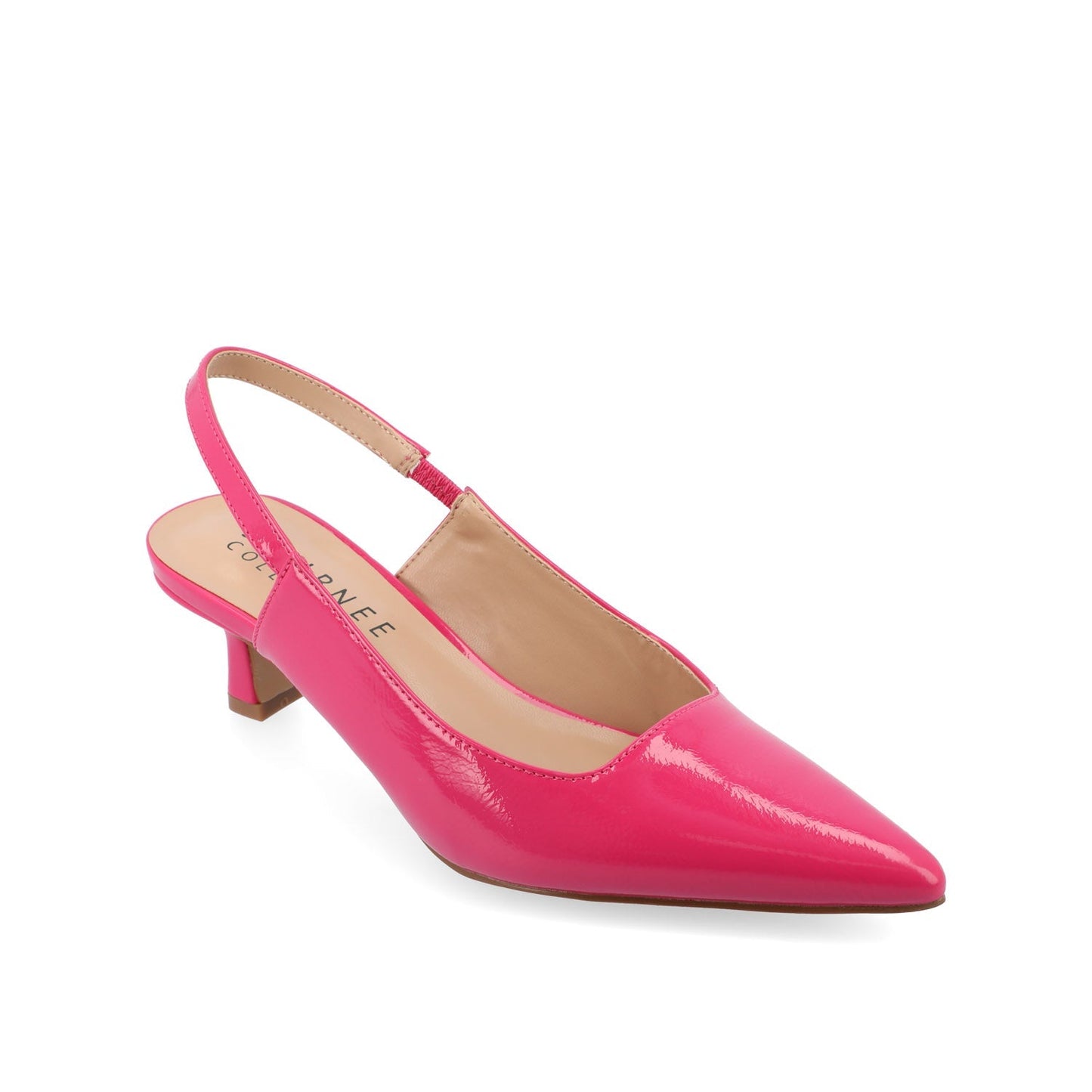 Journee PAULINA STATEMENT KITTEN HEELS IN WIDE - Patent Pink