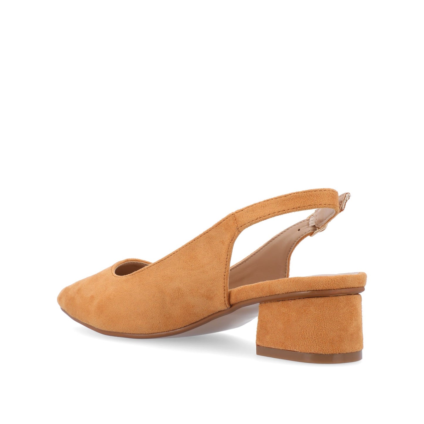 Journee SYLVIA LOW BLOCK HEELS IN WIDE - Tan