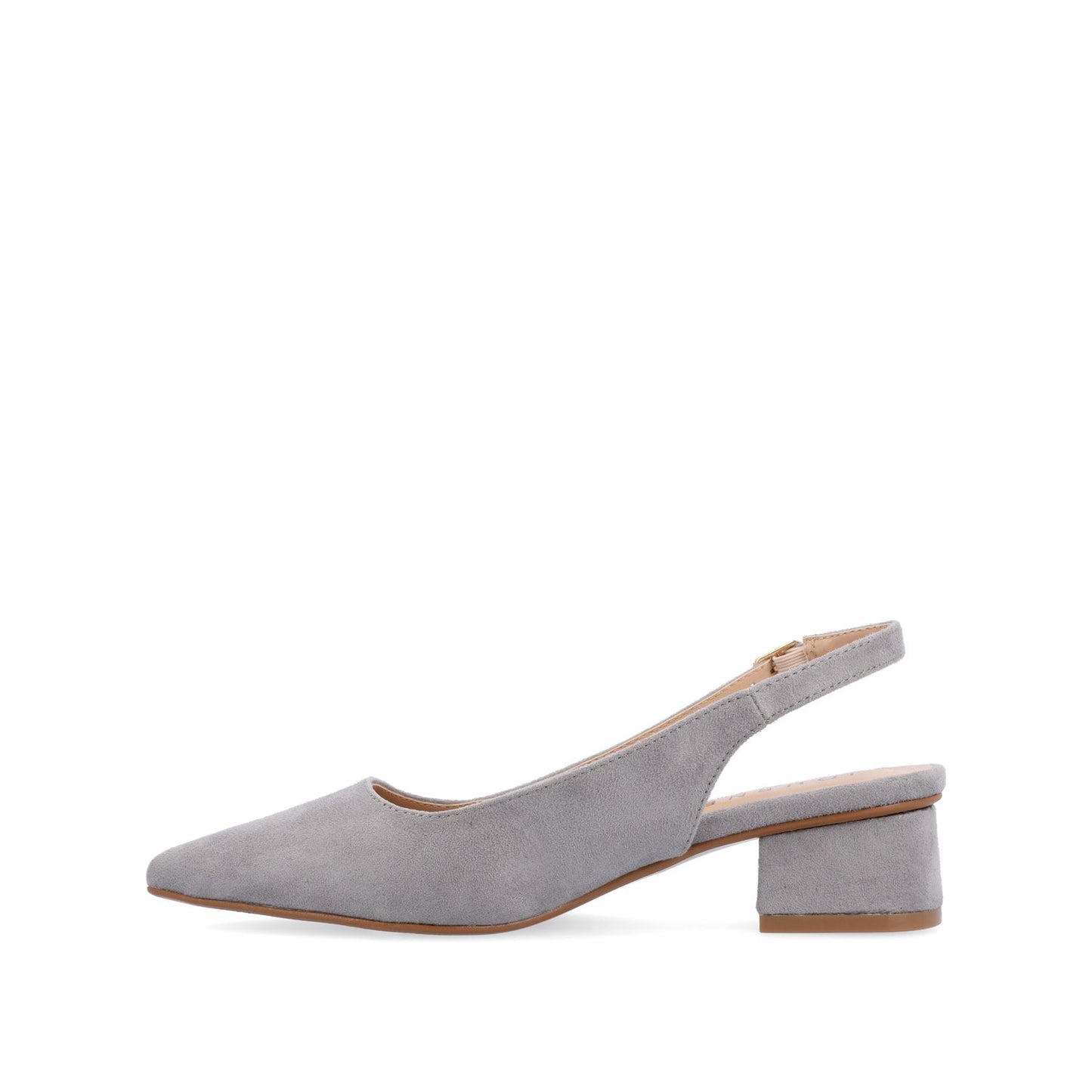 Journee SYLVIA LOW BLOCK HEELS IN WIDE - Grey