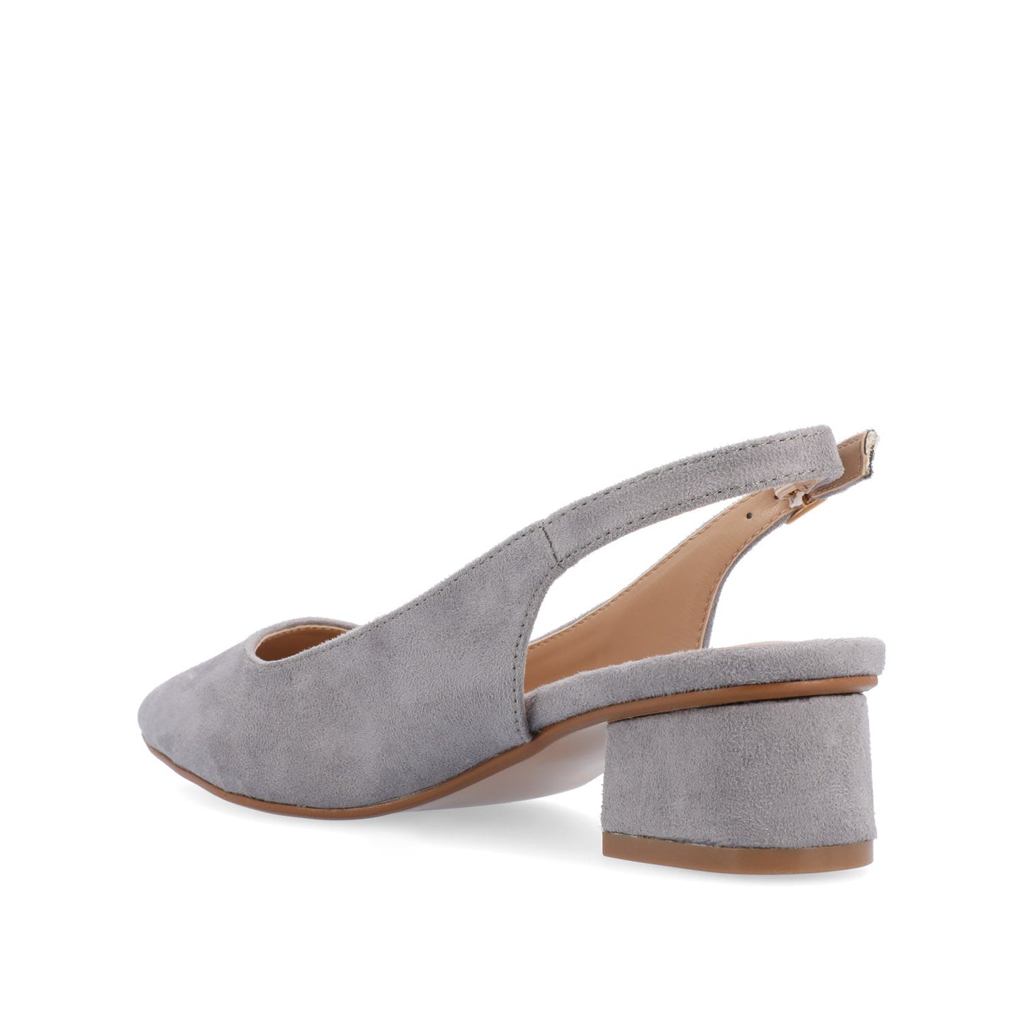 Journee SYLVIA LOW BLOCK HEELS IN WIDE - Grey