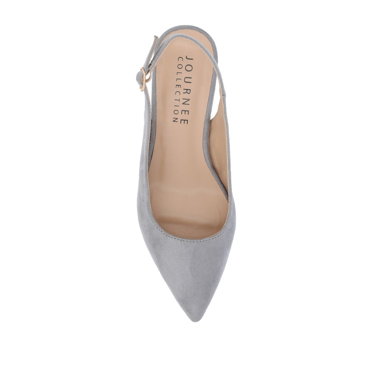 Journee SYLVIA LOW BLOCK HEELS IN WIDE - Grey