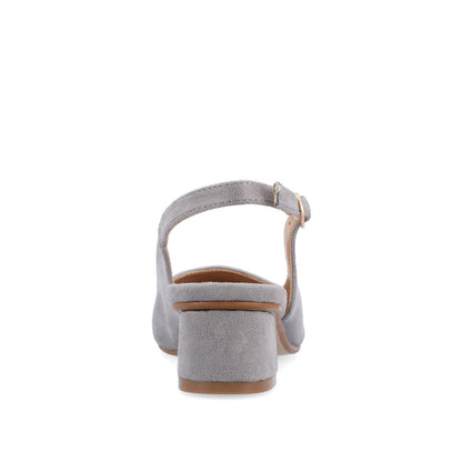 Journee SYLVIA LOW BLOCK HEELS IN WIDE - Grey