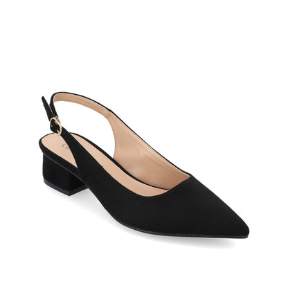 Journee SYLVIA LOW BLOCK HEELS IN WIDE - Black