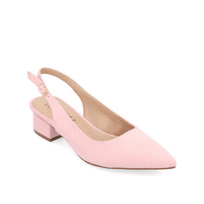 Journee SYLVIA LOW BLOCK HEELS IN WIDE - Pink